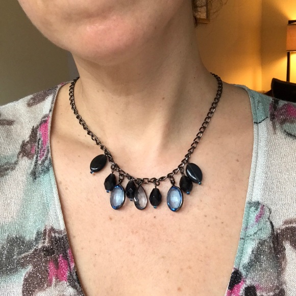 Express Blue Jewel Choker - Picture 2 of 2